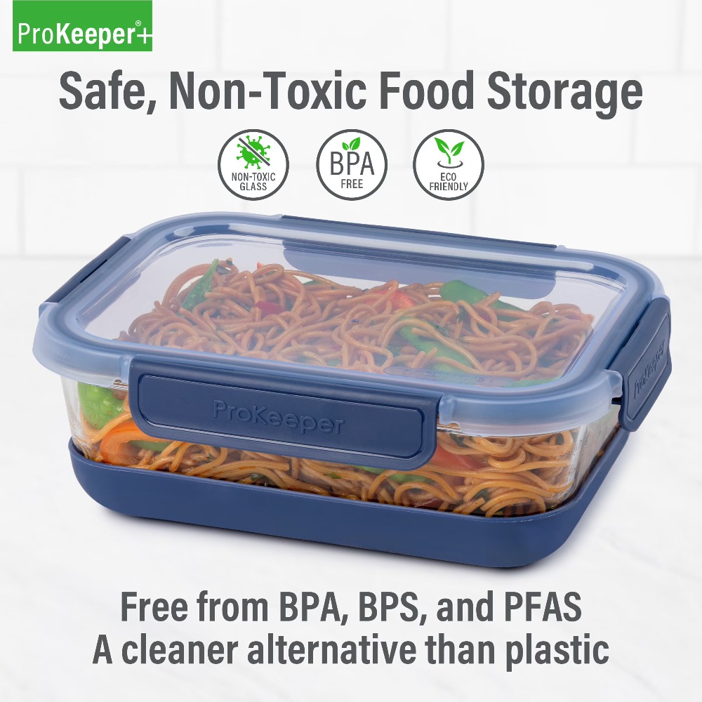 Glass Meal Prep Container - Best seller Airtight Silicone Lid Food