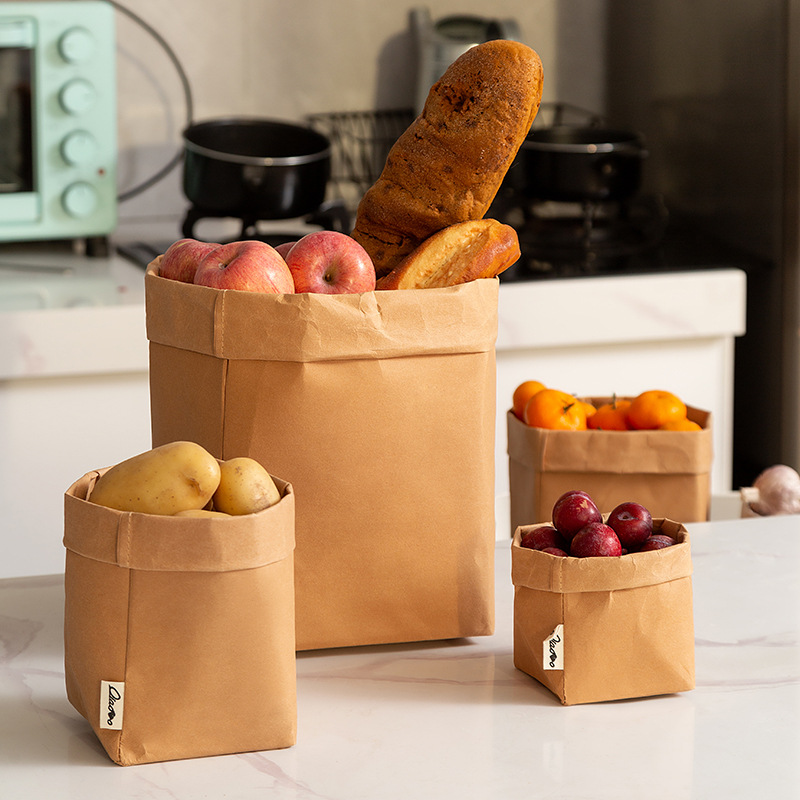 Food Storage In Plants - Kraft Paper Bag Washable Paper Storage