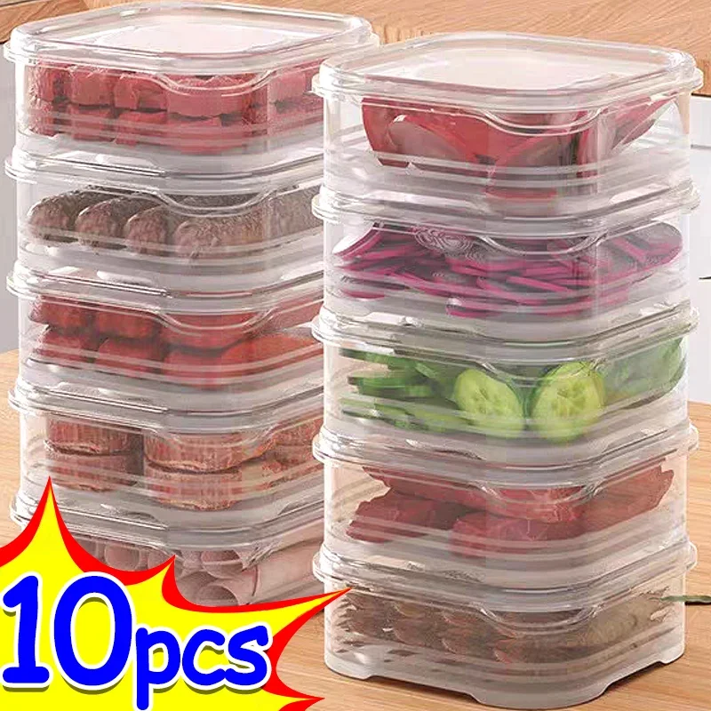 Glass Meal Prep Container - 1/10PC Small Food Preservation Boxes Refrigerator