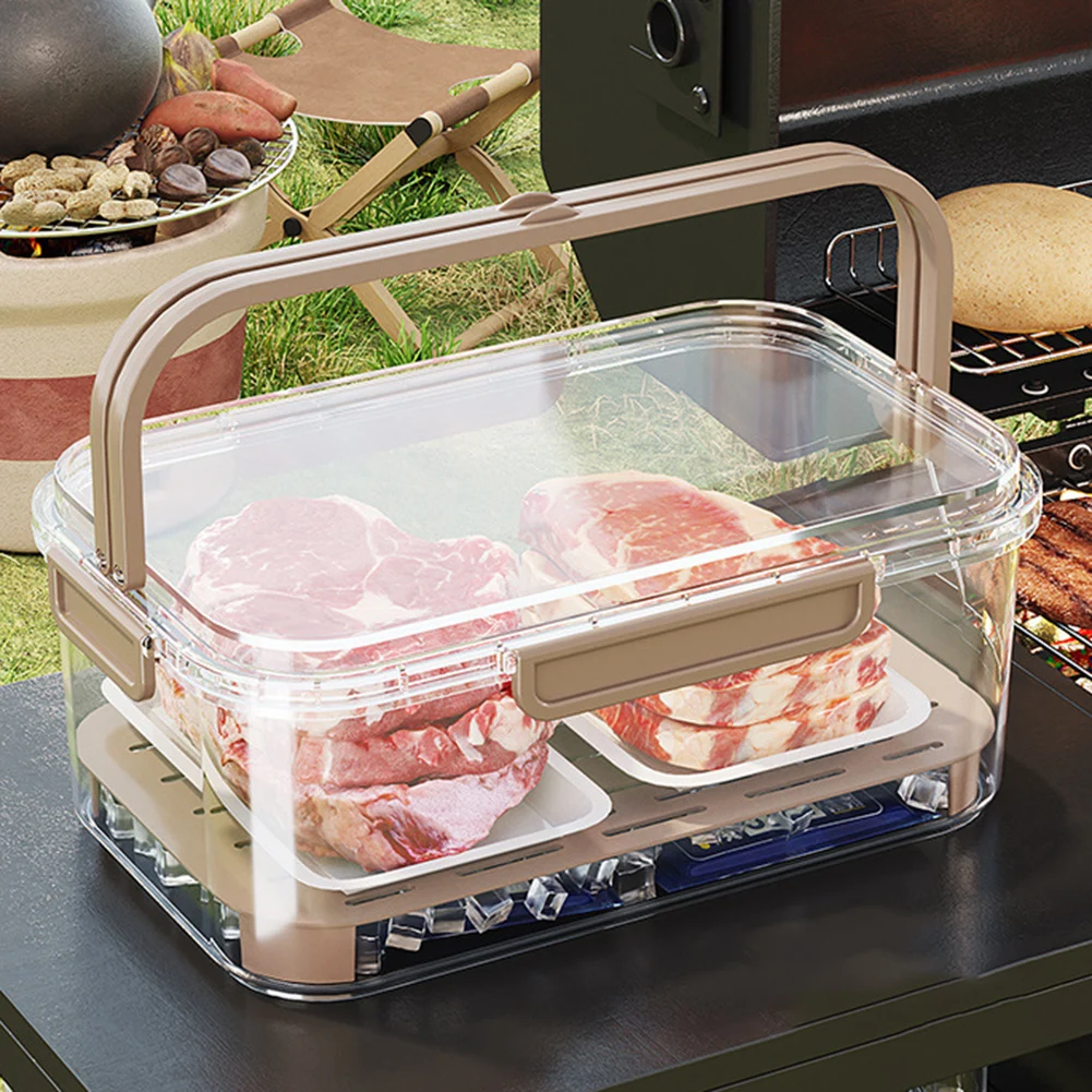Glass Meal Prep Container - Portable Food Storage Container Large Capacity