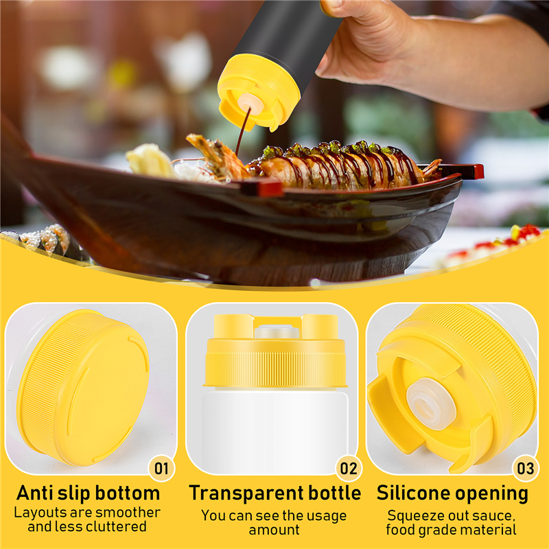 Condiment Squeeze Bottle - 【HOT】Inverted Plastic Squeeze Bottles 16Oz Refillable