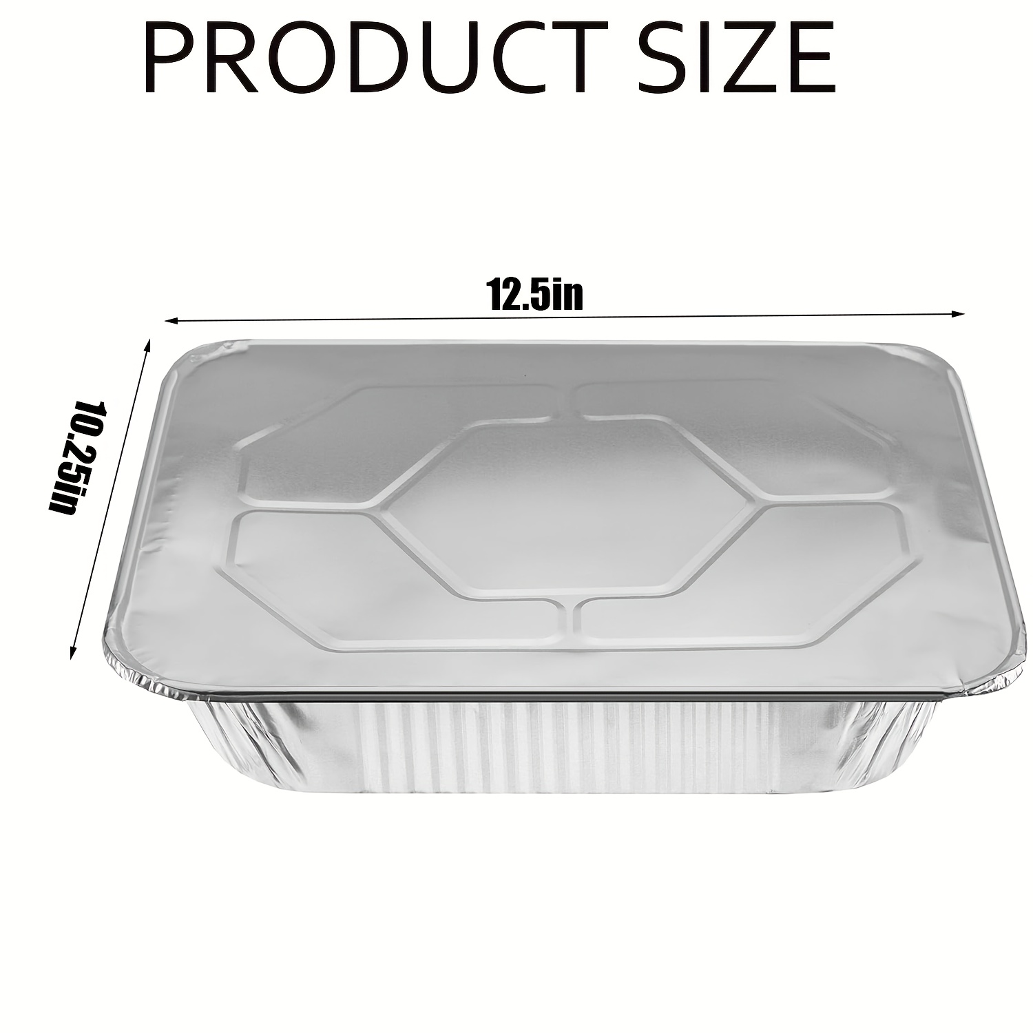 Food Storage Aluminum - 25Pack 12.5x10.25inch Disposable Aluminum Pans with