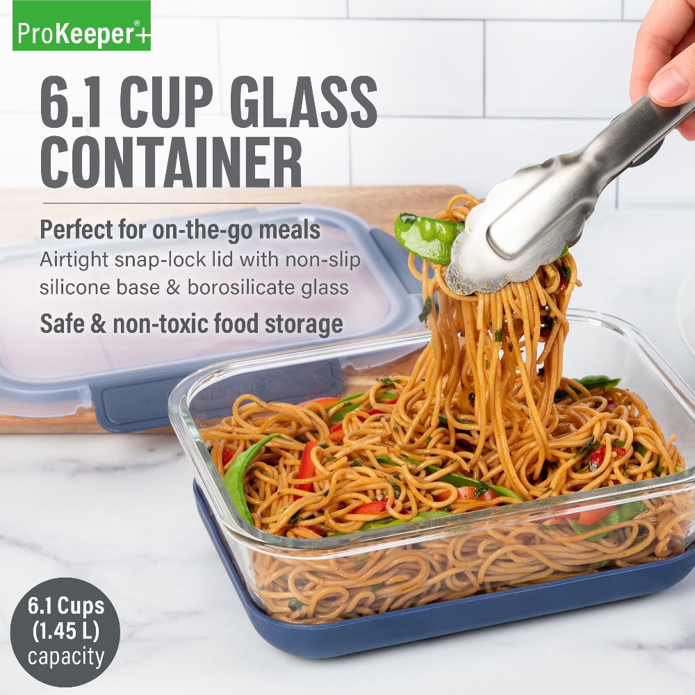 Best seller   Airtight Silicon - Glass Meal Prep Container บทวิจารณ์และราคา