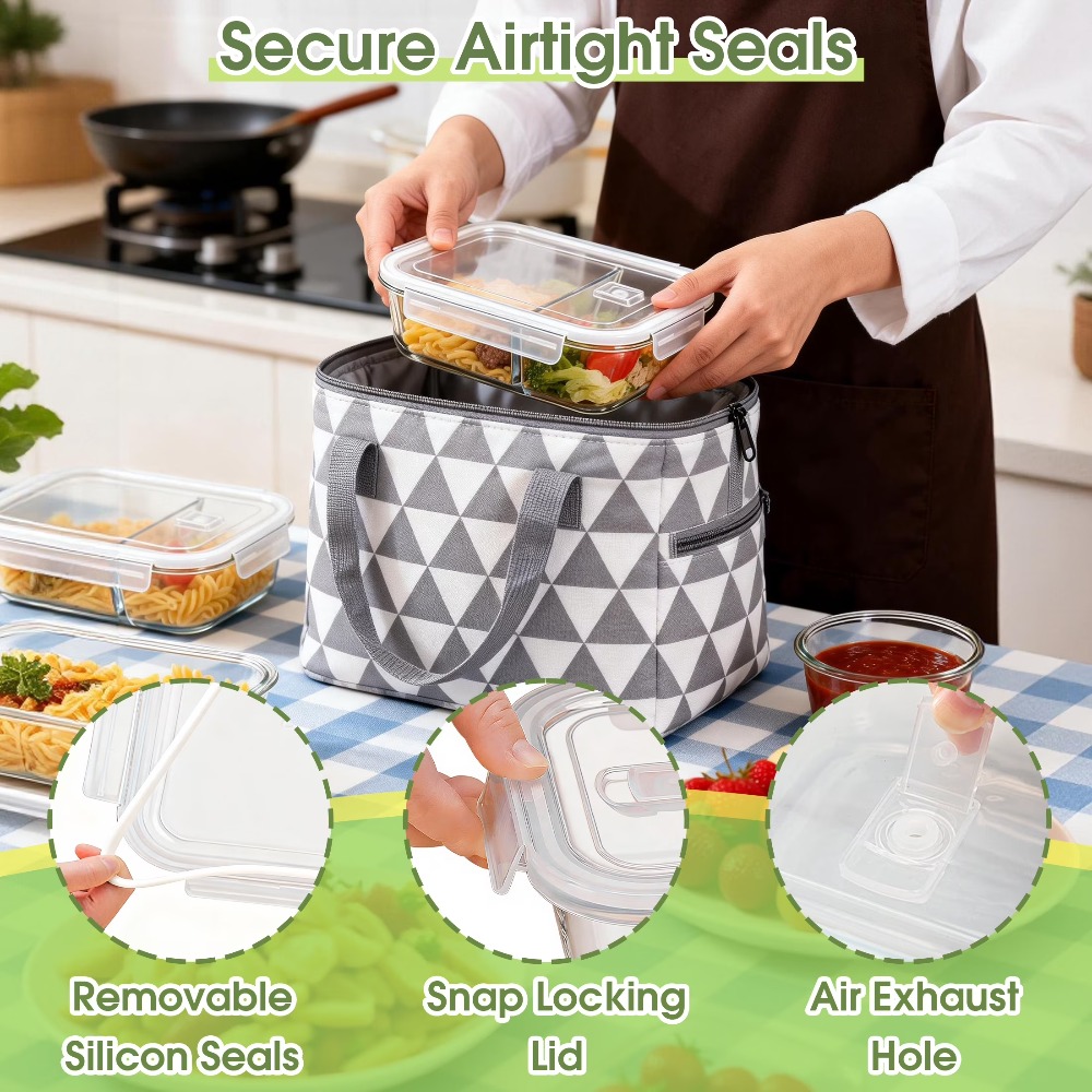 Glass Food Storage Containers  - Glass Meal Prep Container บทวิจารณ์และราคา
