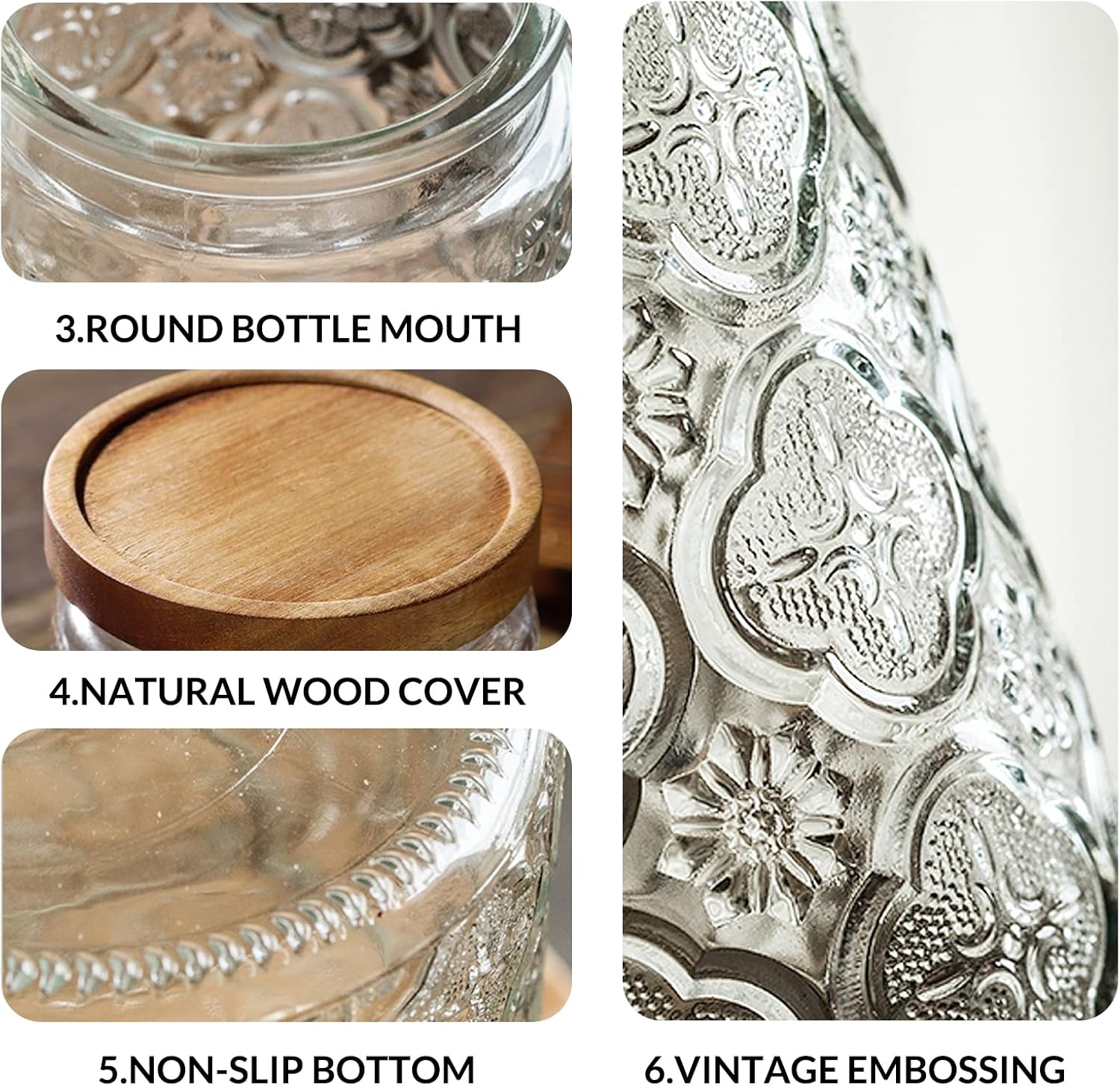 35oz/1000ml Glass Storage Jars - Food Storage Containers บทวิจารณ์และราคา