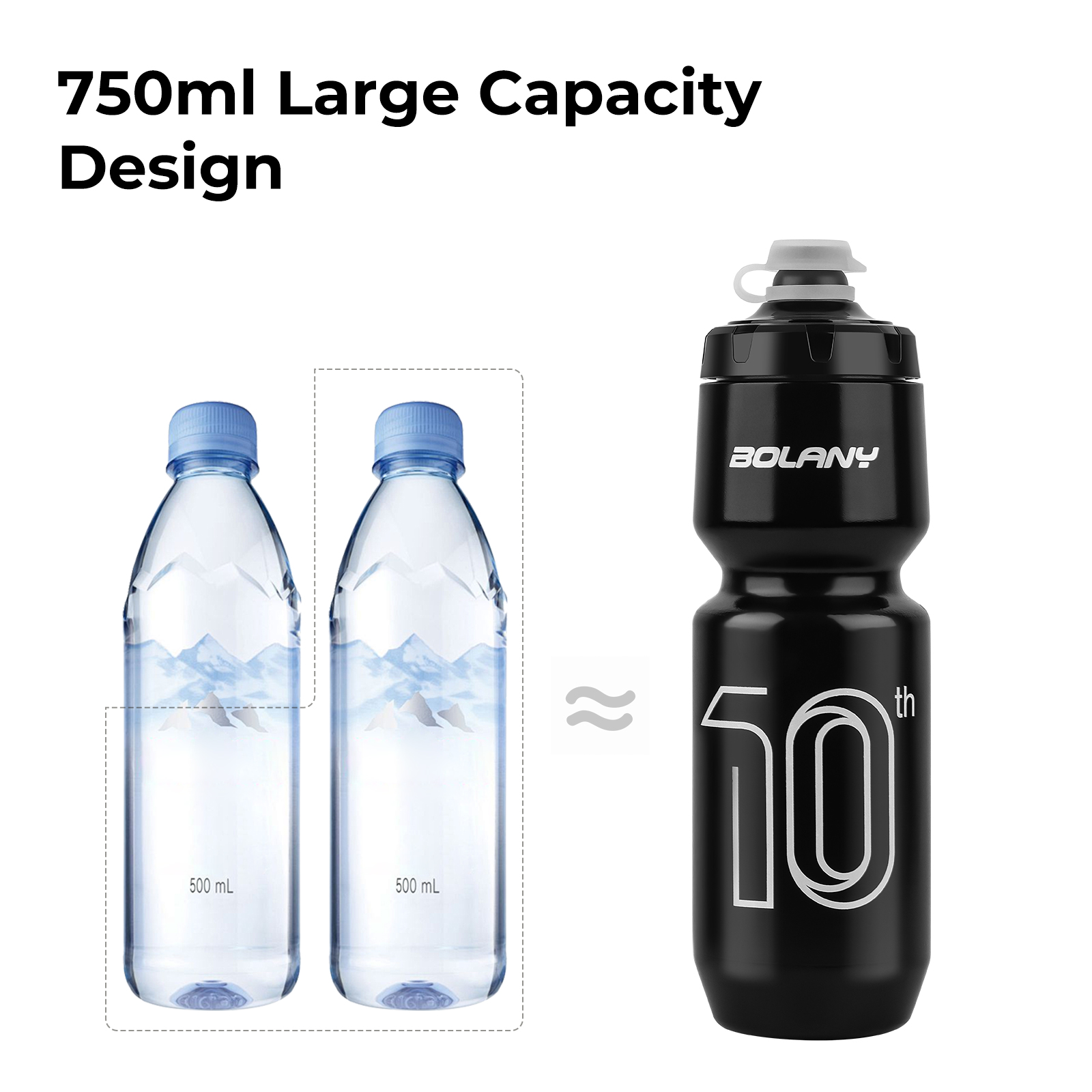 BOLANY 750ML Sports Bottle 10t - Condiment Squeeze Bottle บทวิจารณ์และราคา