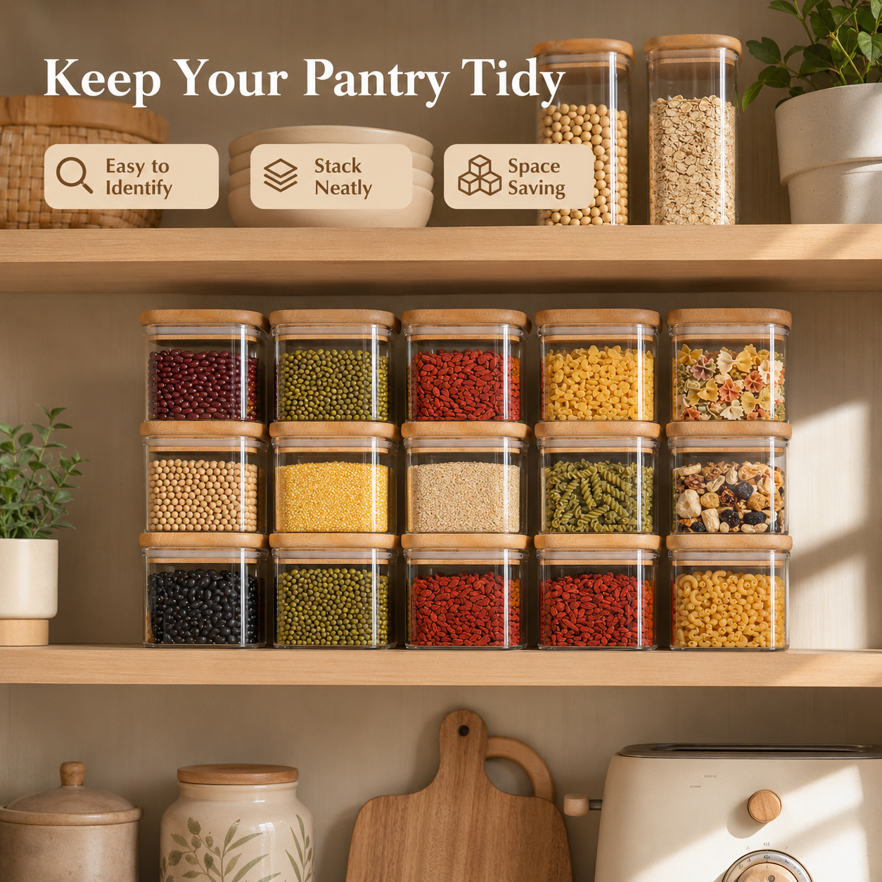 Glass jar with bamboo lid 120m - Food Storage With Glass Lids บทวิจารณ์และราคา