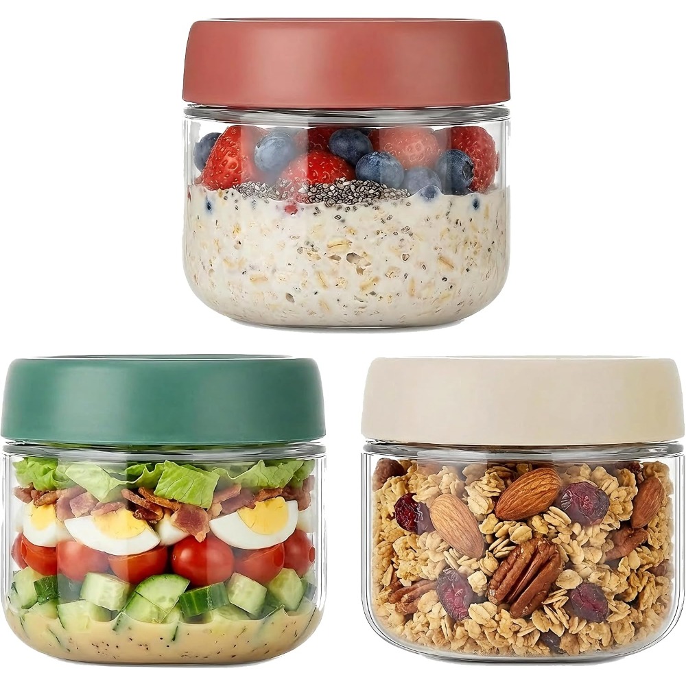 3 Pack 10oz Glass Jars with Sc - Food Storage Containers บทวิจารณ์และราคา