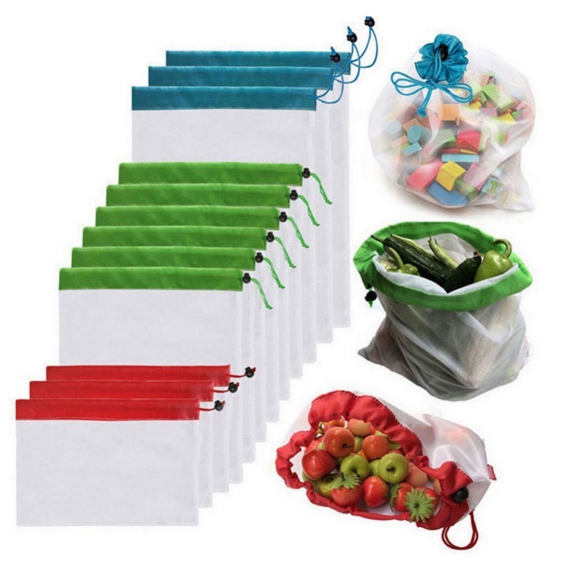 12pcs Refrigerator Keep Fresh  - Produce Bag Reusable Mesh บทวิจารณ์และราคา