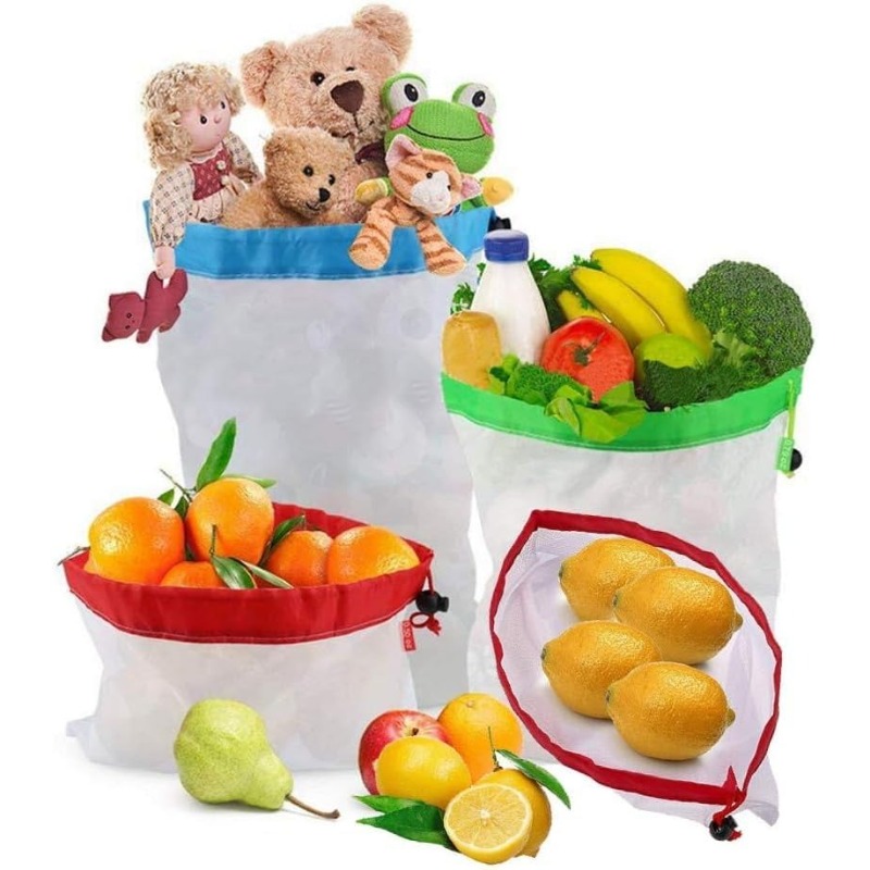 12pcs Refrigerator Keep Fresh  - Produce Bag Reusable Mesh บทวิจารณ์และราคา