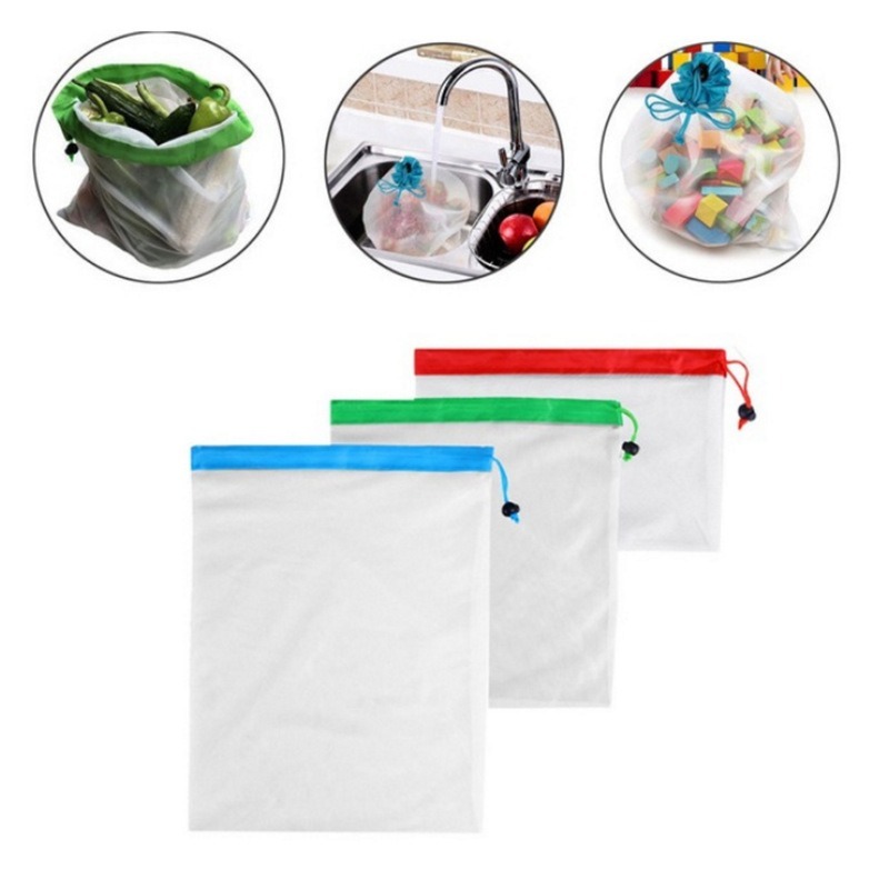12pcs Refrigerator Keep Fresh  - Produce Bag Reusable Mesh บทวิจารณ์และราคา