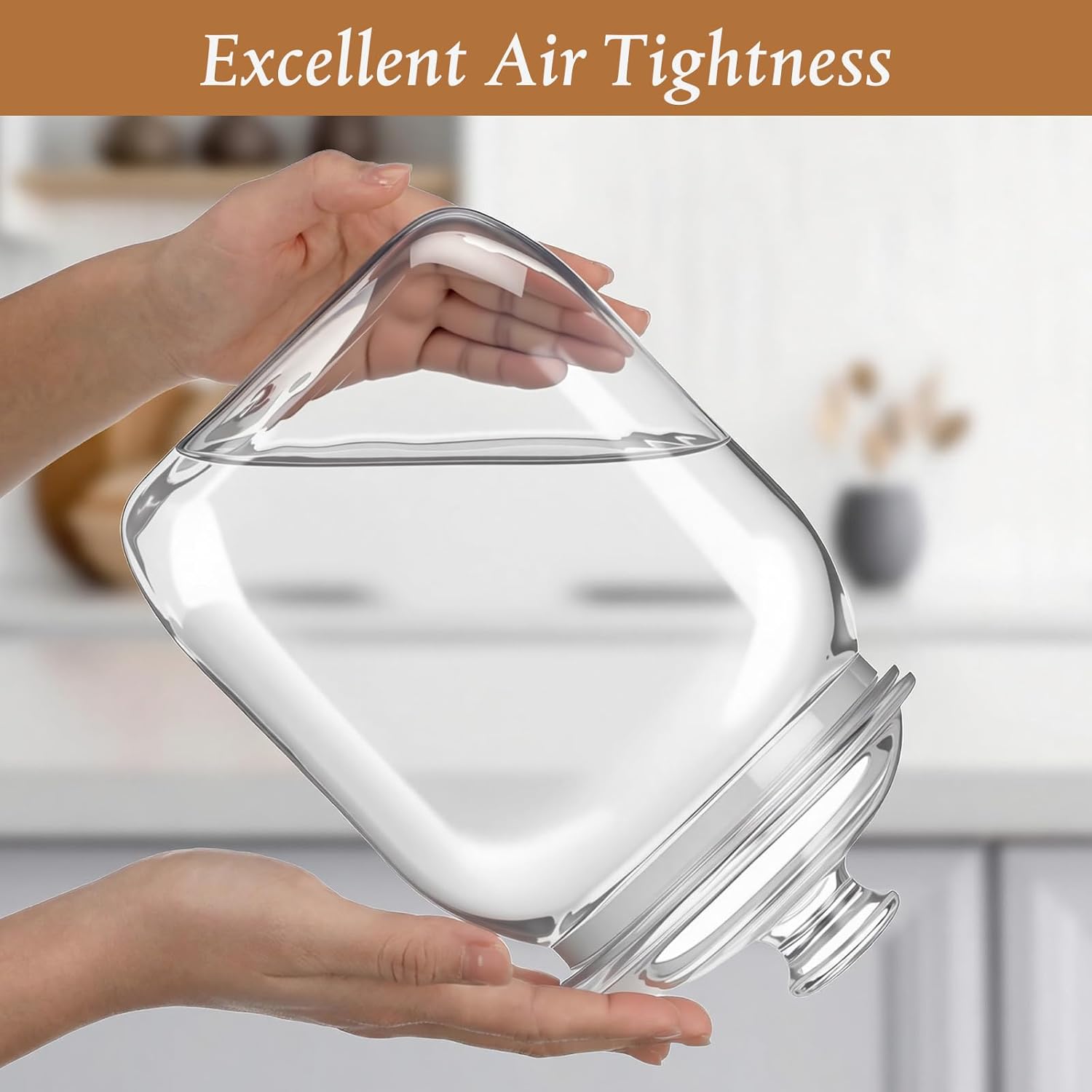 2 Pack Acrylic Cookie Candy Ja - Food Storage With Glass Lids บทวิจารณ์และราคา