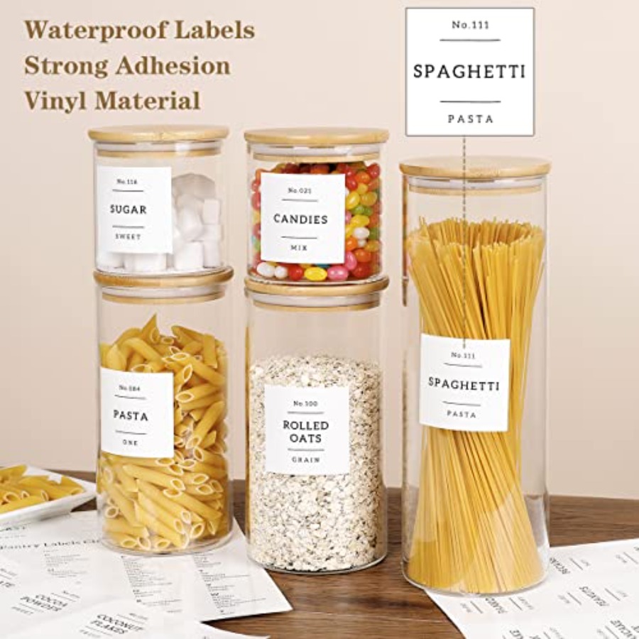 Curated Picks 5 Pcs Glass Food - Food Storage Jar Labels บทวิจารณ์และราคา