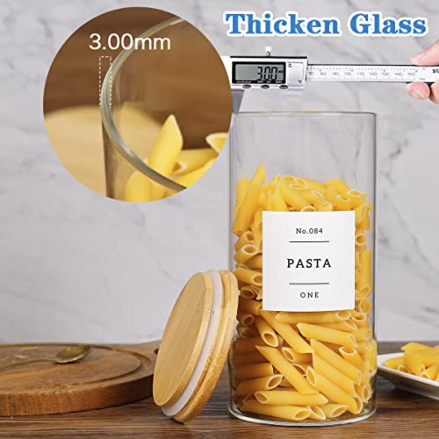 Curated Picks 5 Pcs Glass Food - Food Storage Jar Labels บทวิจารณ์และราคา