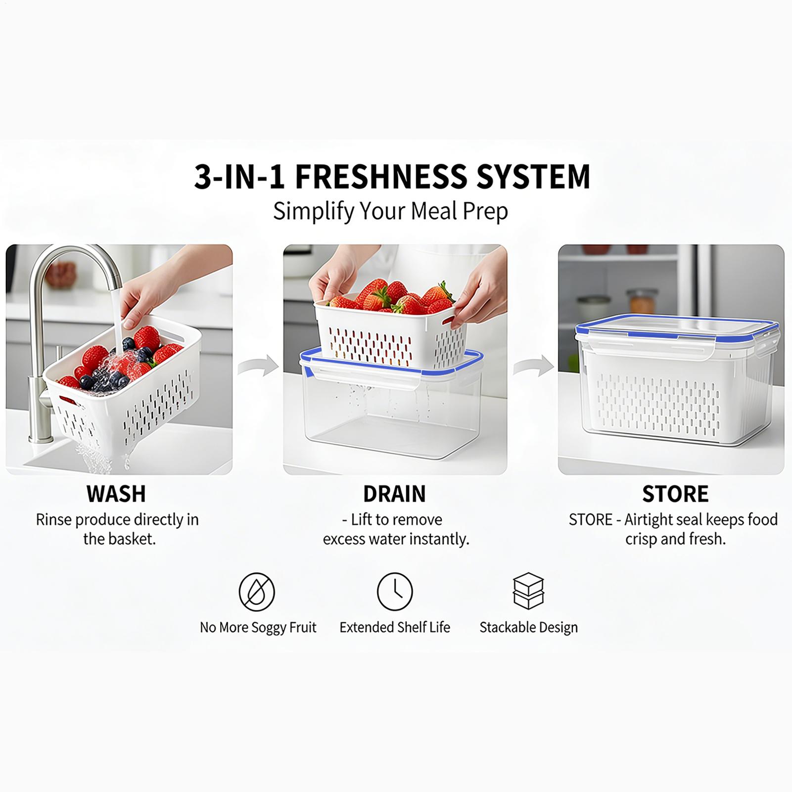 4 In 1 Food Storage Container  - Food Storage Containers บทวิจารณ์และราคา