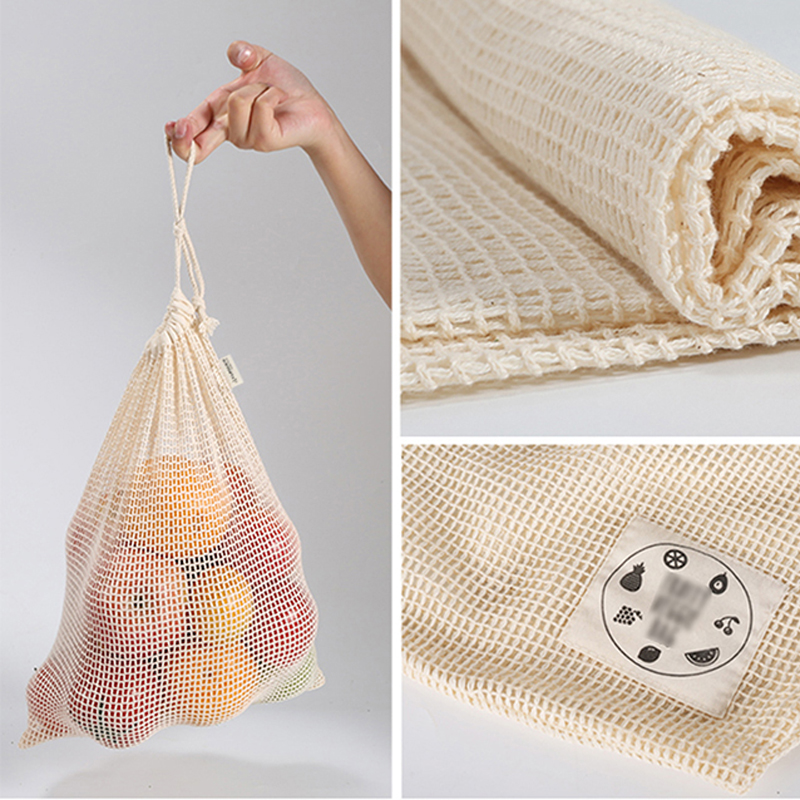 6/10 Packs Organic Cotton Reus - Produce Bag Reusable Mesh บทวิจารณ์และราคา