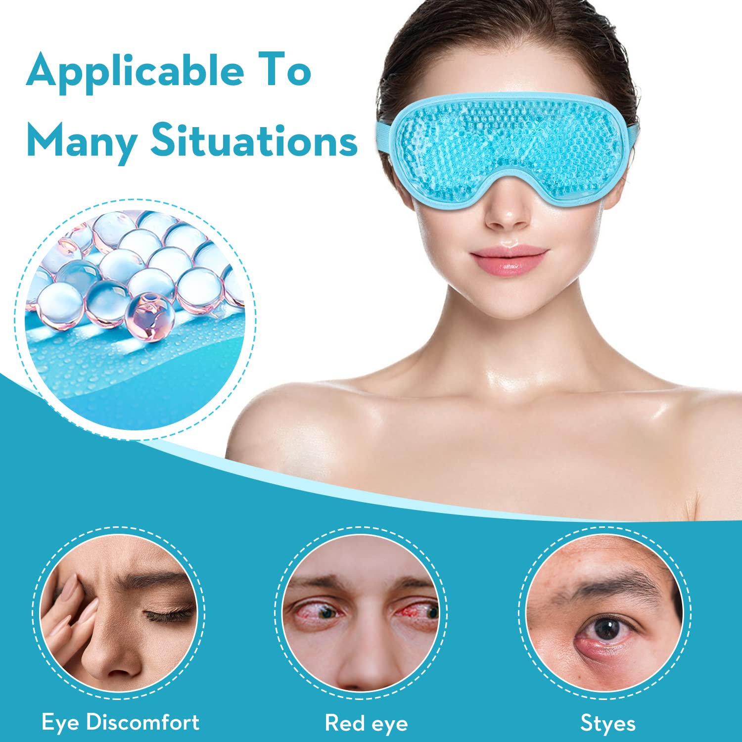 Reusable Cooling Eye Mask for  - Cold Pack Ice Gel บทวิจารณ์และราคา