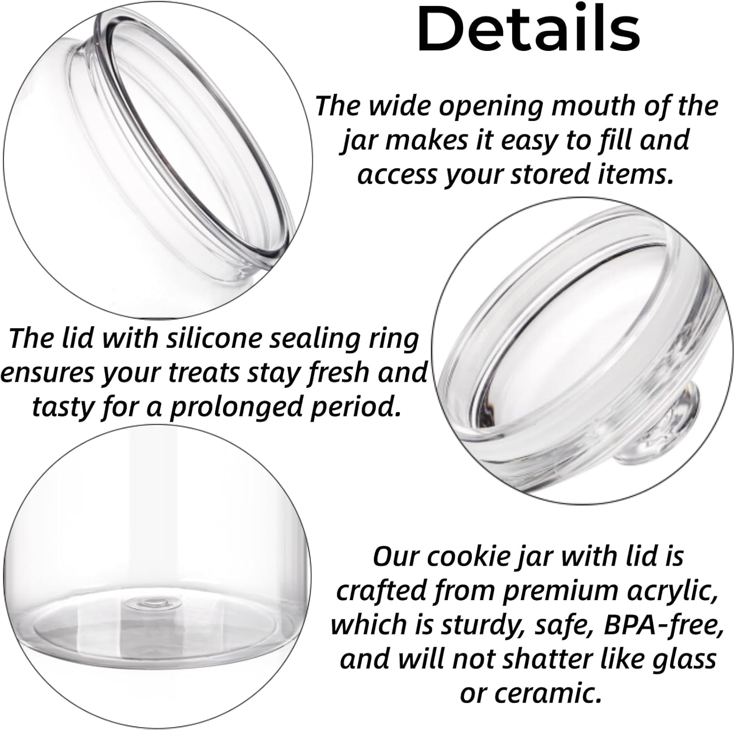 2 Pack 130 oz Large Cookie Jar - Food Storage With Glass Lids บทวิจารณ์และราคา