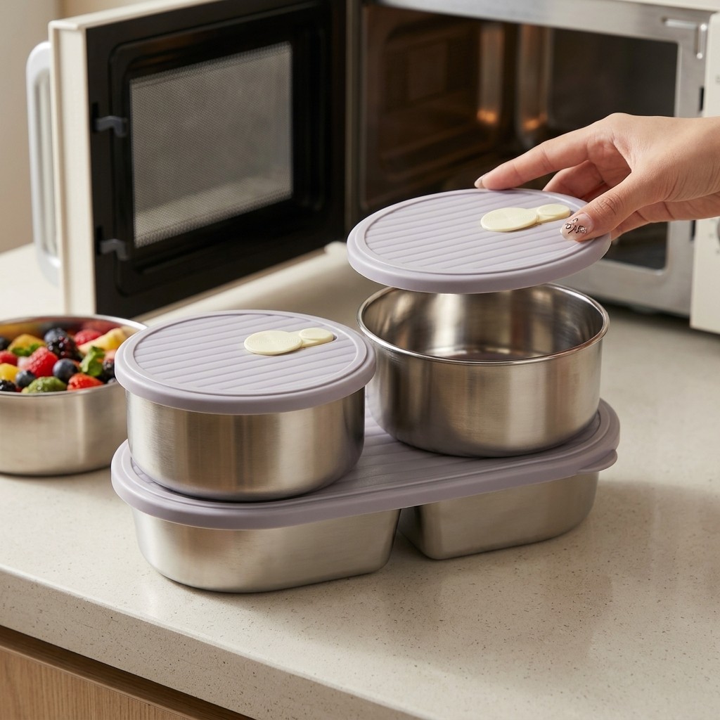 Microwavable 304 Stainless Ste - Food Storage Jar Set บทวิจารณ์และราคา
