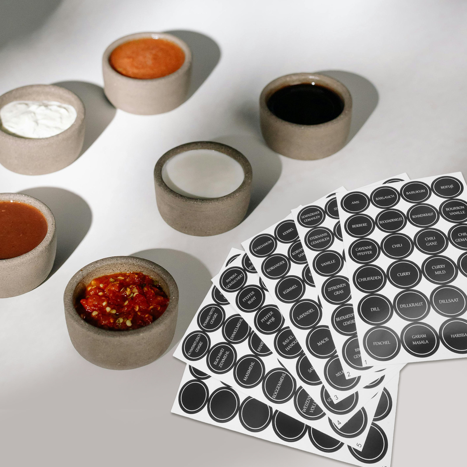6 Sheets Round Spice Jar Label - Food Storage Jar Labels บทวิจารณ์และราคา