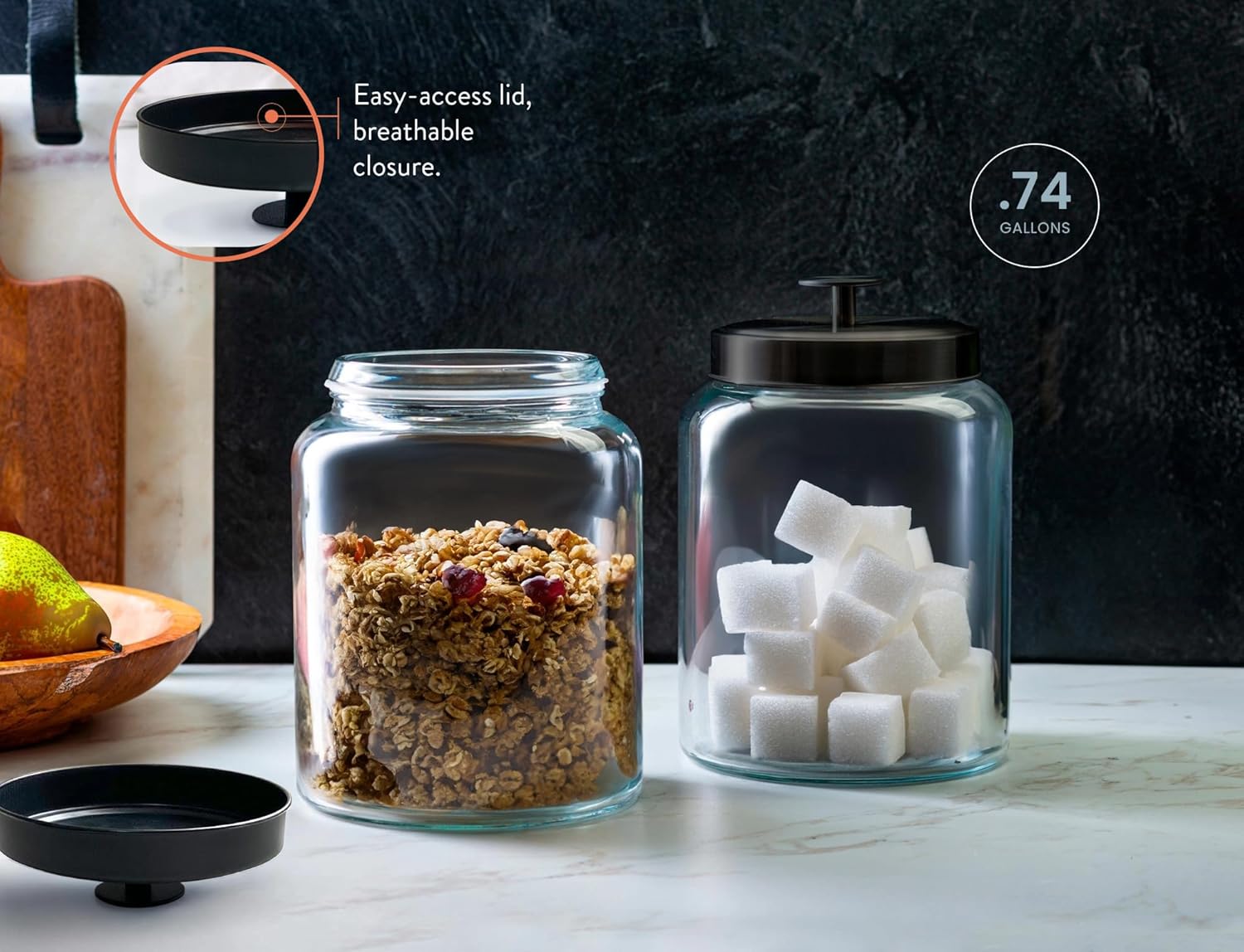 Glass Kitchen Canister Set, Fo - Food Storage Containers บทวิจารณ์และราคา