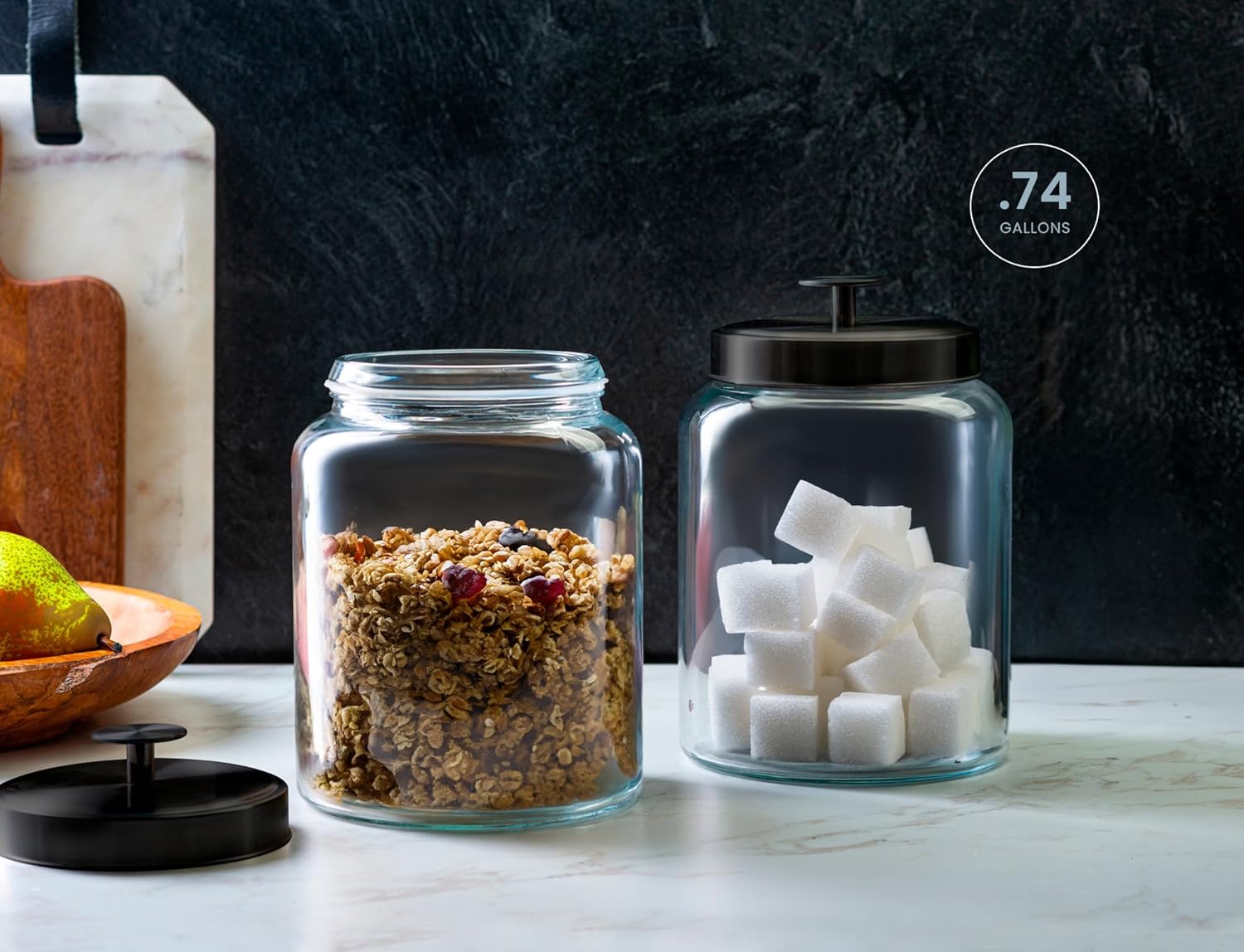 Glass Kitchen Canister Set, Fo - Food Storage Containers บทวิจารณ์และราคา