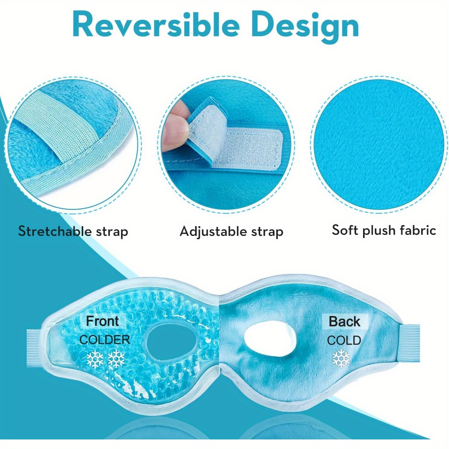 2Pcs/Set Gel Eye Mask Cooling  - Cold Pack Ice Gel บทวิจารณ์และราคา