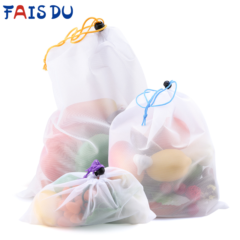 3/9/15pcs Reusable Vegetable F - Produce Bag Reusable Mesh บทวิจารณ์และราคา