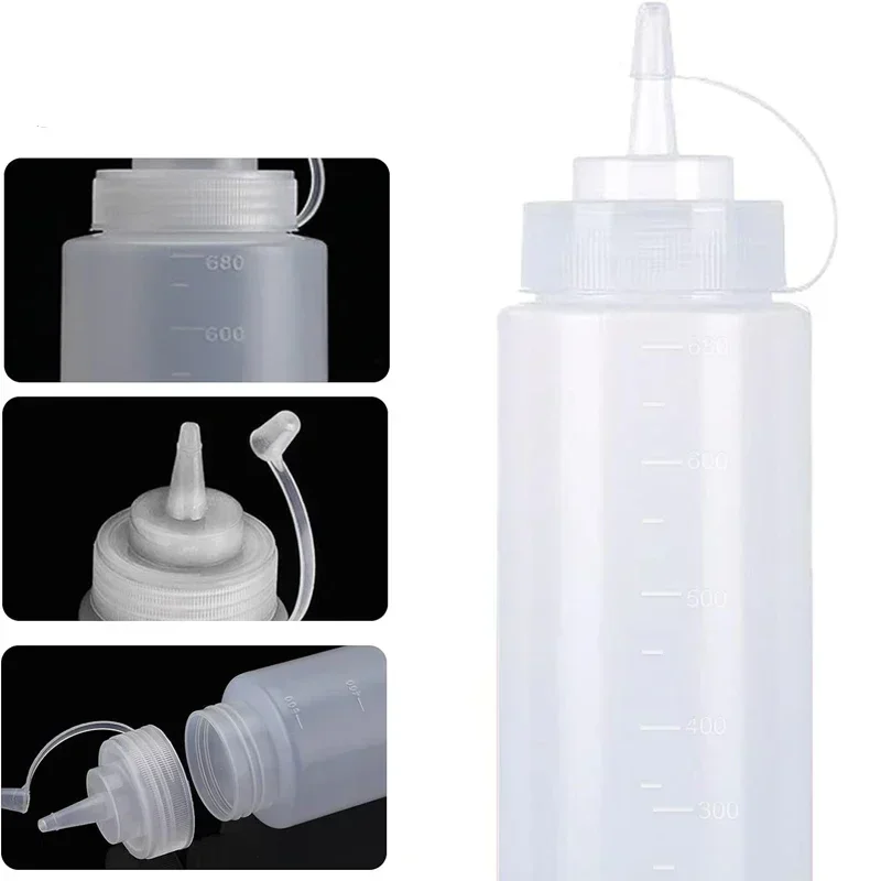 1Pcs Empty120ml-1000ml PE Plas - Condiment Squeeze Bottle บทวิจารณ์และราคา