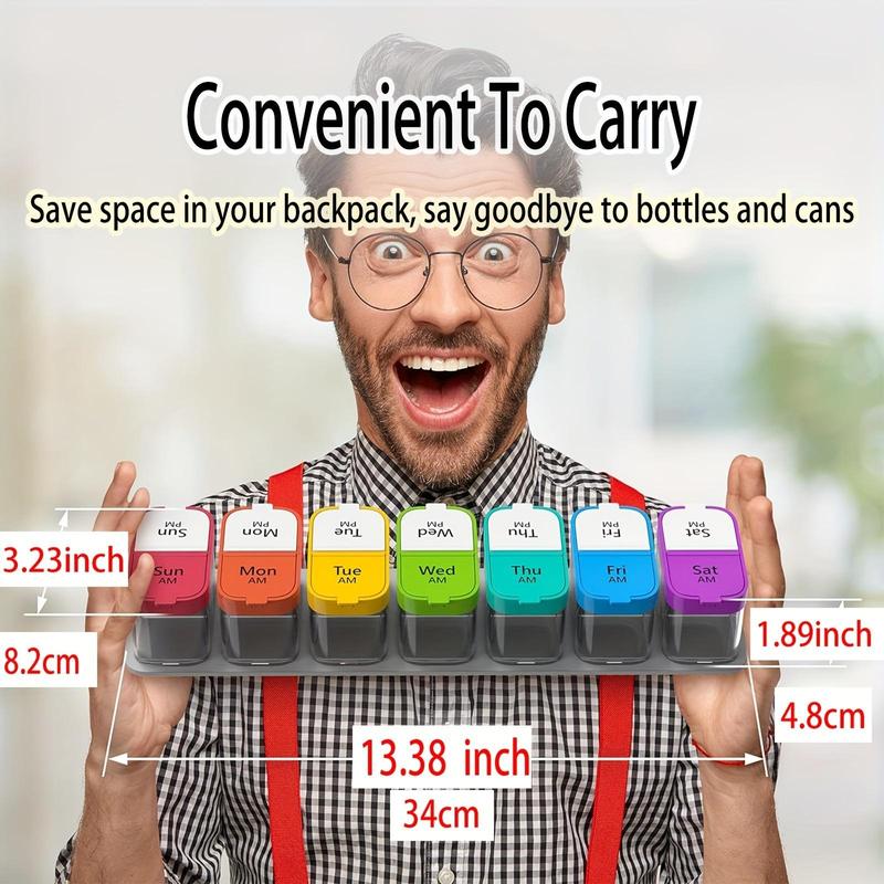 1PCS Large 7 Day Pill Organize - Food Storage Xl บทวิจารณ์และราคา