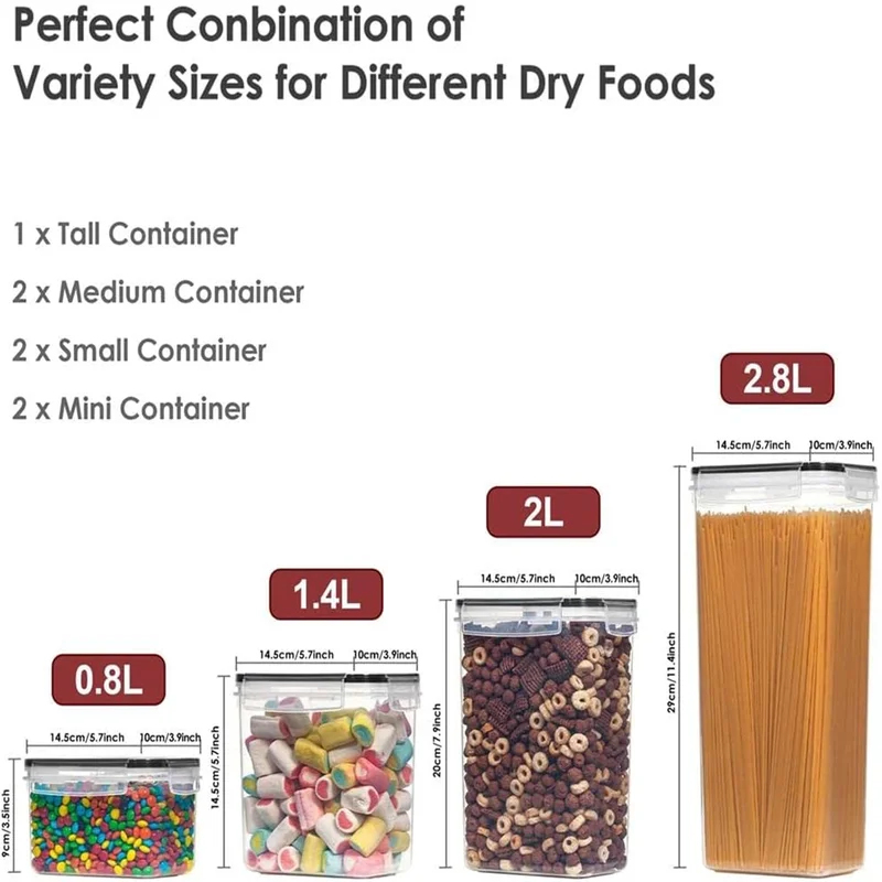 7Pcs Kitchen Food Storage Cont - Food Storage Jar Set บทวิจารณ์และราคา