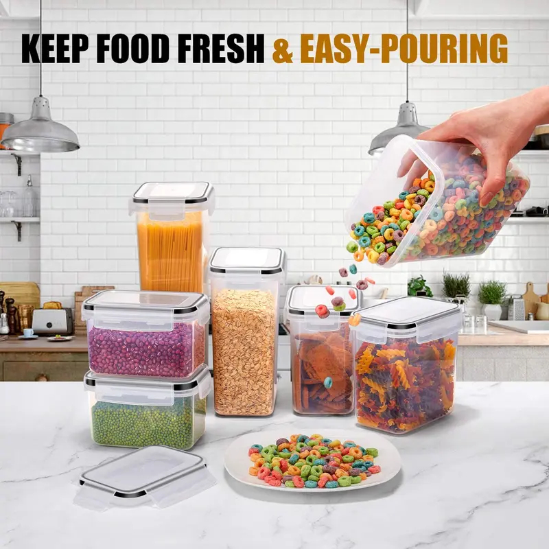 7Pcs Kitchen Food Storage Cont - Food Storage Jar Set บทวิจารณ์และราคา
