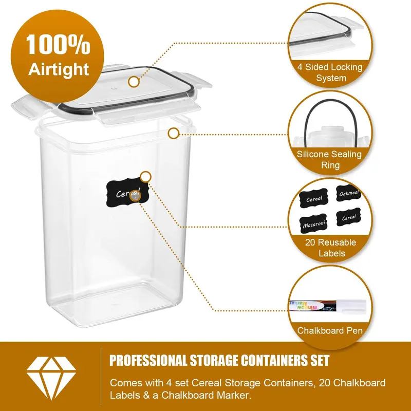 7Pcs Kitchen Food Storage Cont - Food Storage Jar Set บทวิจารณ์และราคา