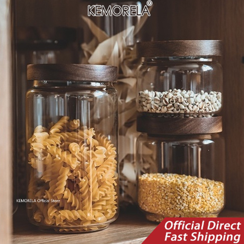 Wood Lid Glass Airtight Canist - Glass Meal Prep Container บทวิจารณ์และราคา