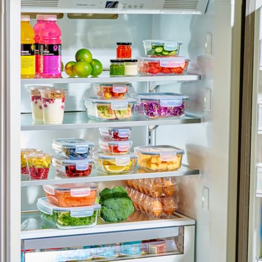 40pc Set Glass Food Storage Co - Glass Meal Prep Container บทวิจารณ์และราคา