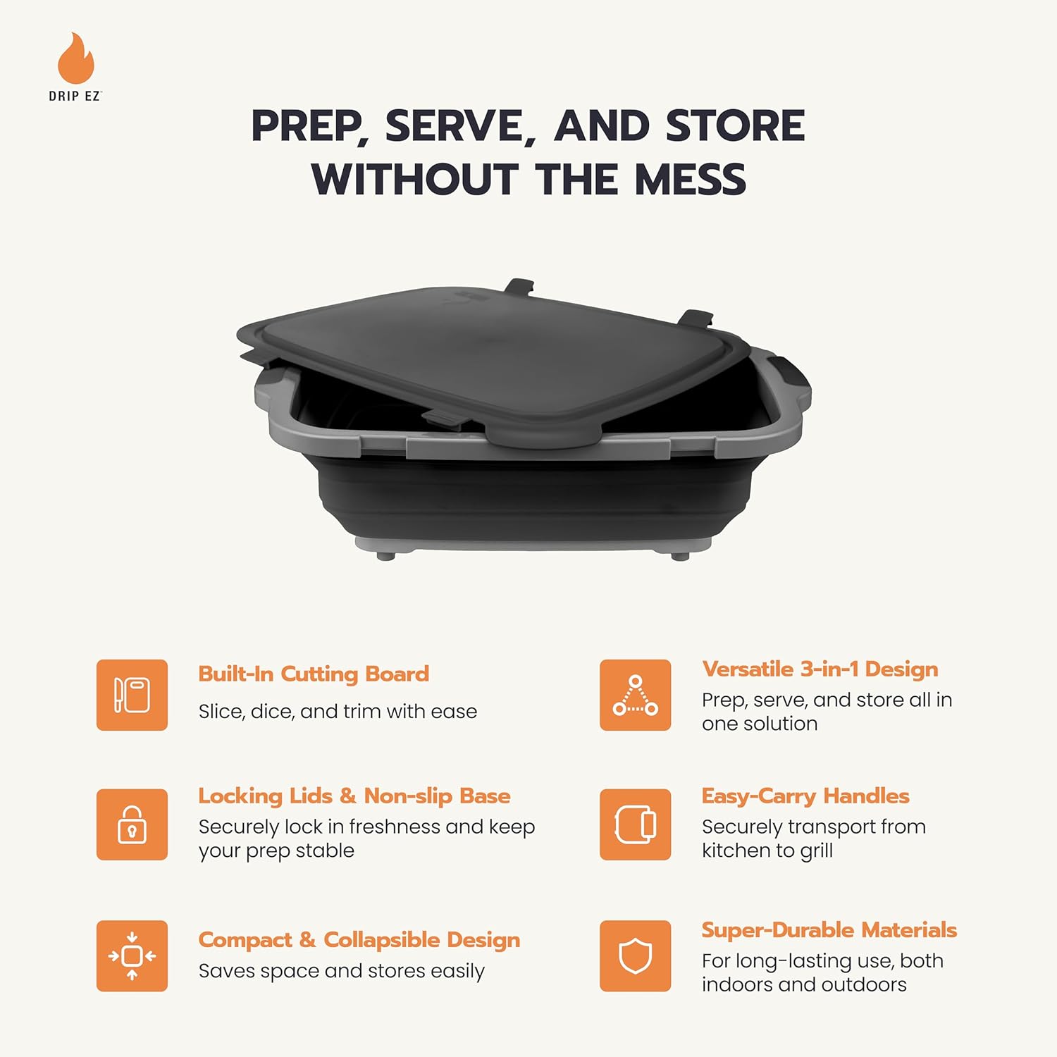 Collapsible BBQ Prep Tub with  - Food Storage Xl บทวิจารณ์และราคา