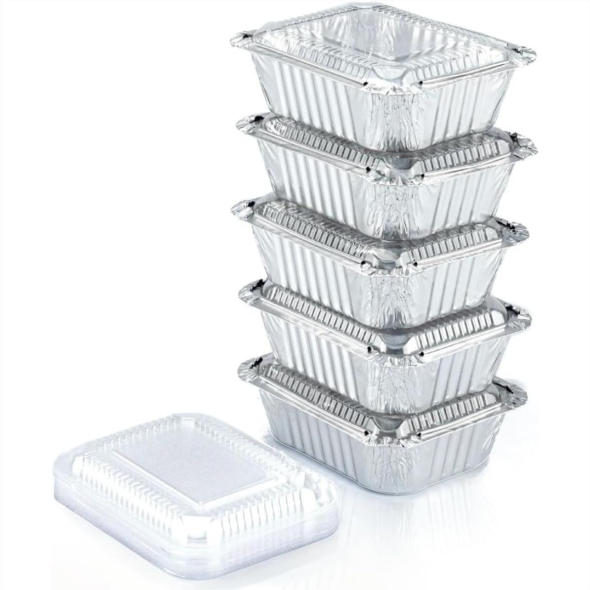 55 Pack 1 Lb Aluminum Pans wit - Food Storage Aluminum บทวิจารณ์และราคา