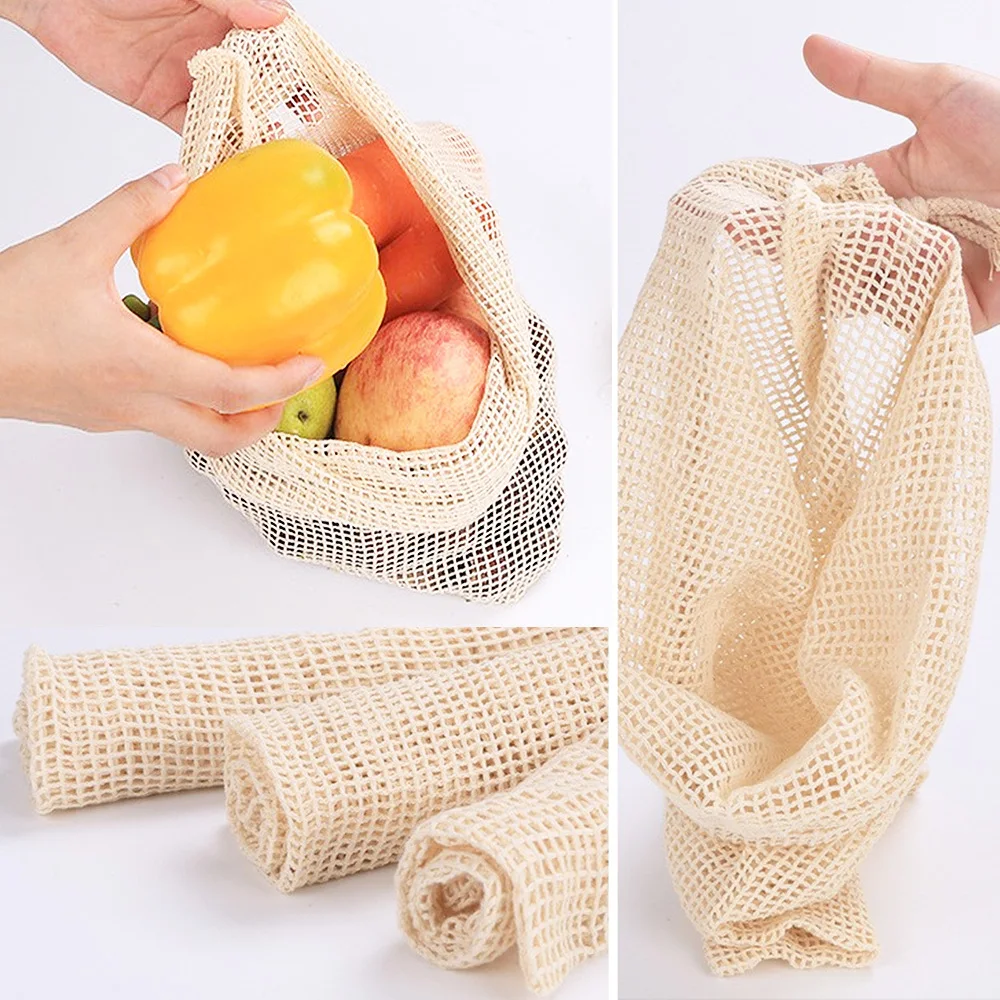 Cotton Mesh Vegetable Bags Pro - Produce Bag Reusable Mesh บทวิจารณ์และราคา
