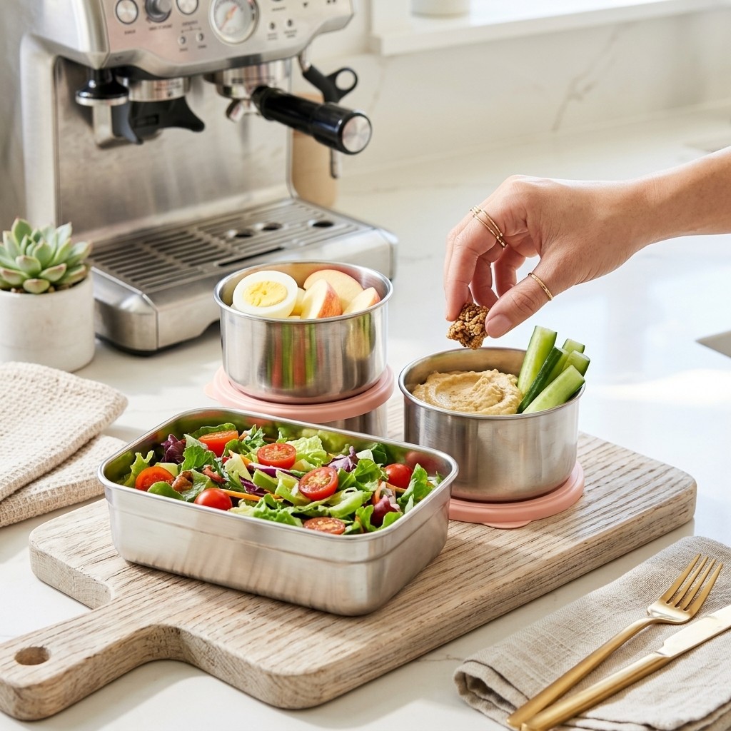 Microwave Safe 304 Stainless S - Food Storage Jar Set บทวิจารณ์และราคา