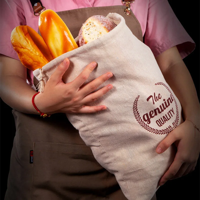 Linen Bread Bag Reusable Bags  - Food Storage In Plants บทวิจารณ์และราคา