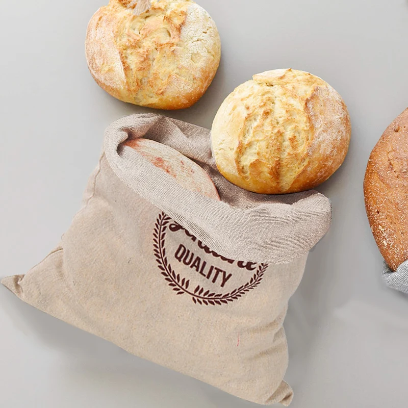Linen Bread Bag Reusable Bags  - Food Storage In Plants บทวิจารณ์และราคา