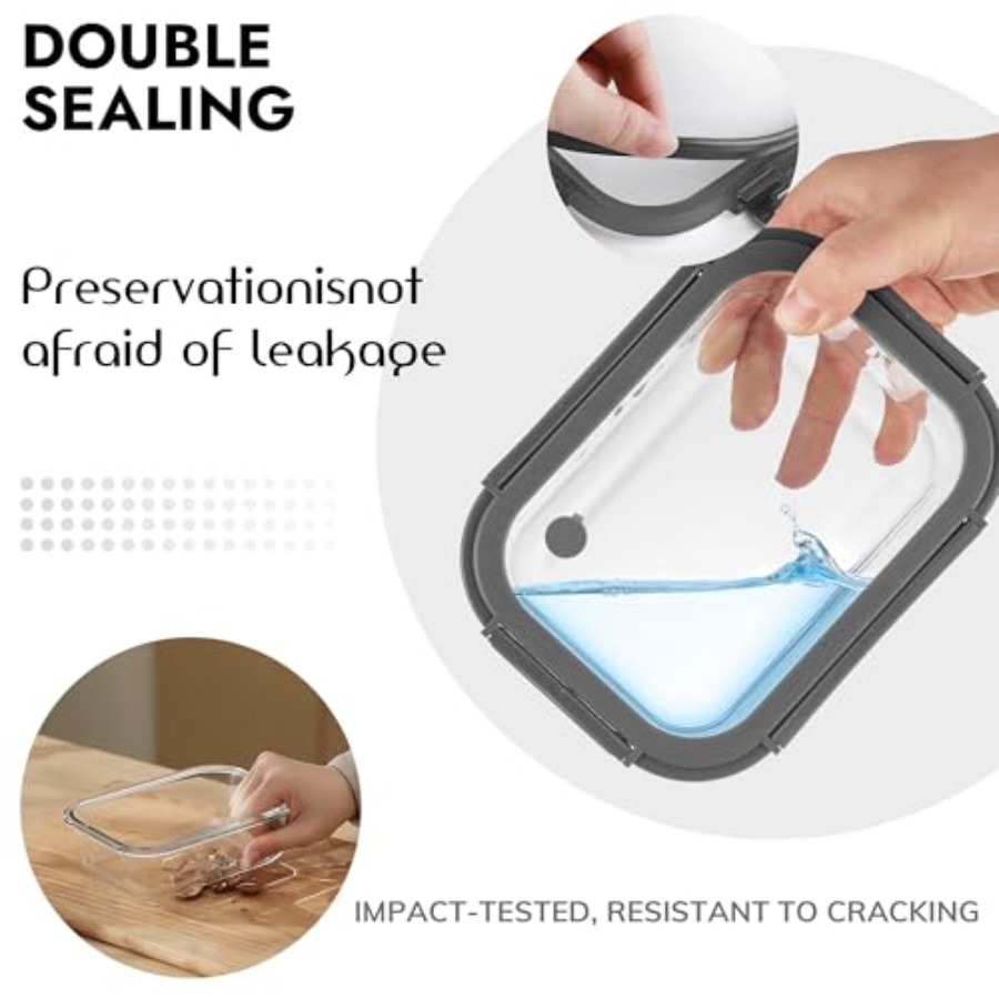 10-Pack Glass Food Storage Con - Food Storage With Glass Lids บทวิจารณ์และราคา