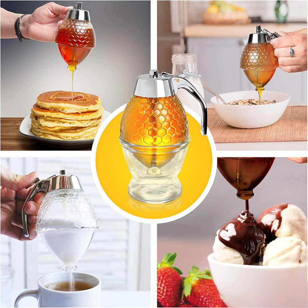 1pc No Drip Glass Honey Dispen - Condiment Squeeze Bottle บทวิจารณ์และราคา