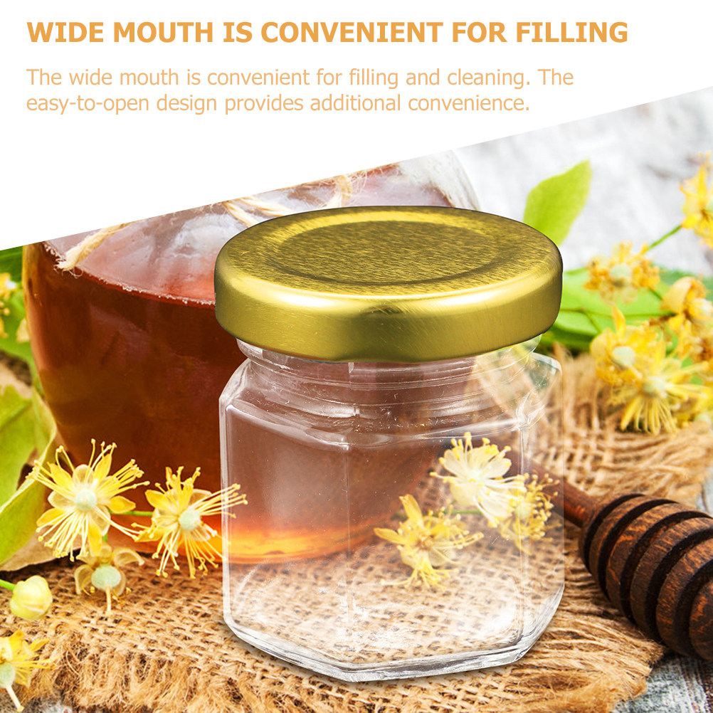 6Pcs Hexagon Shape Glass Jars  - Food Storage With Glass Lids บทวิจารณ์และราคา