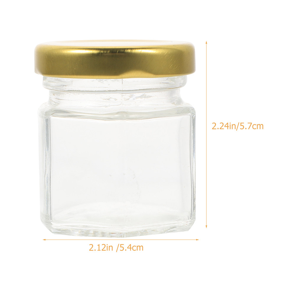 6Pcs Hexagon Shape Glass Jars  - Food Storage With Glass Lids บทวิจารณ์และราคา