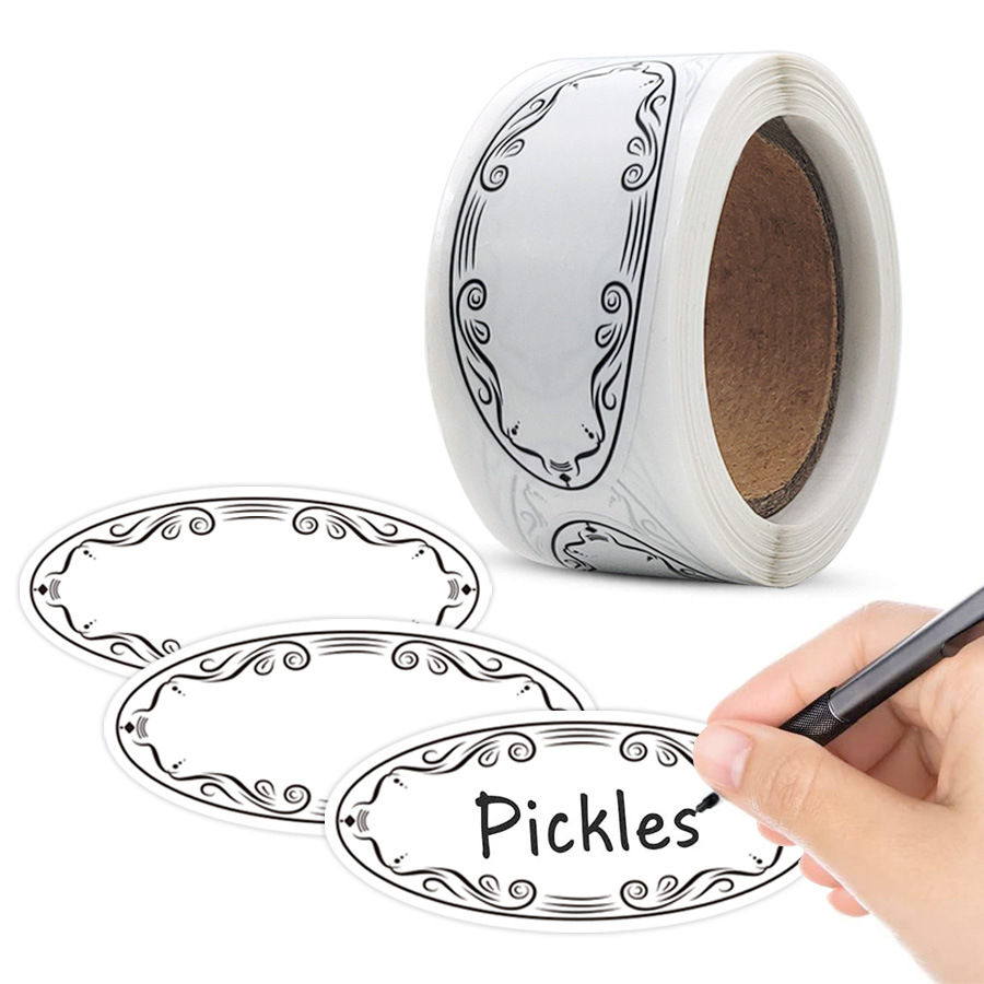 150Pcs Oval Canning Labels Bla - Food Storage Jar Labels บทวิจารณ์และราคา