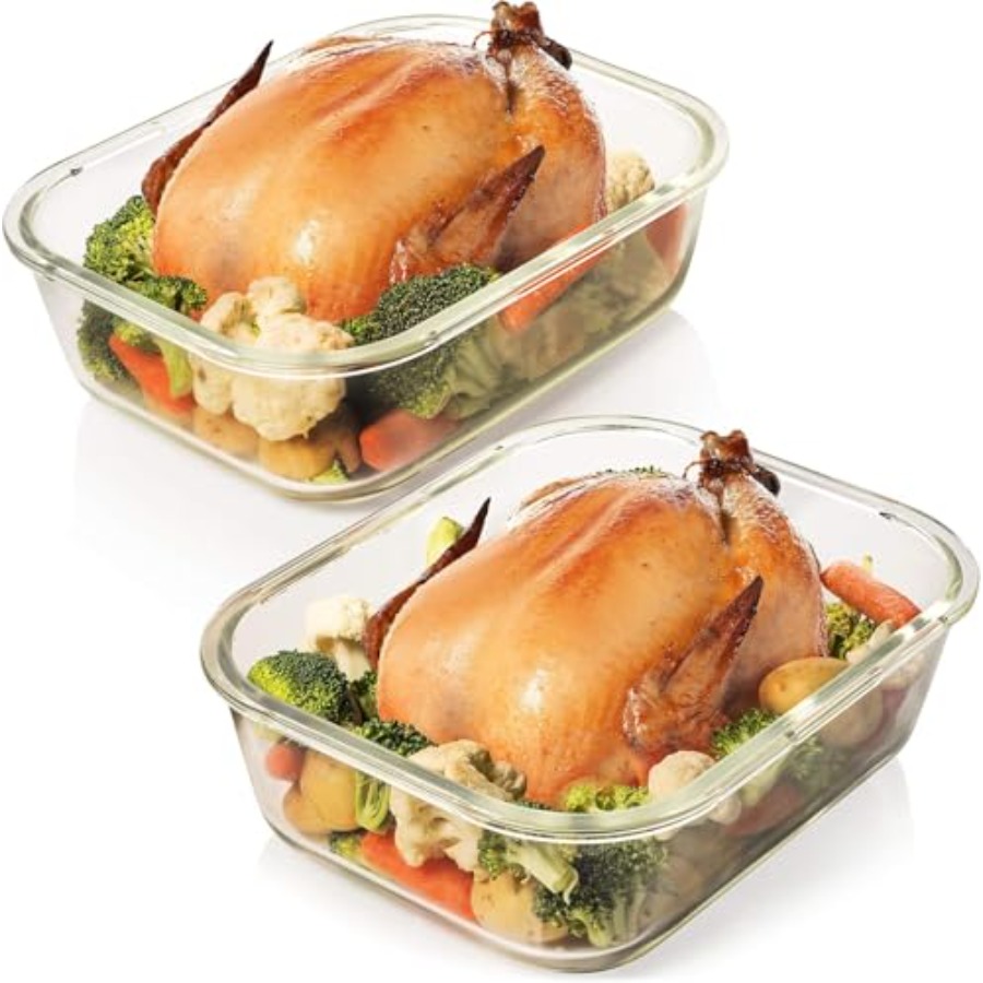 10 Cups/ 80 Oz 4 Pc Set of 2 G - Food Storage Plastic Containers With Lids บทวิจารณ์และราคา