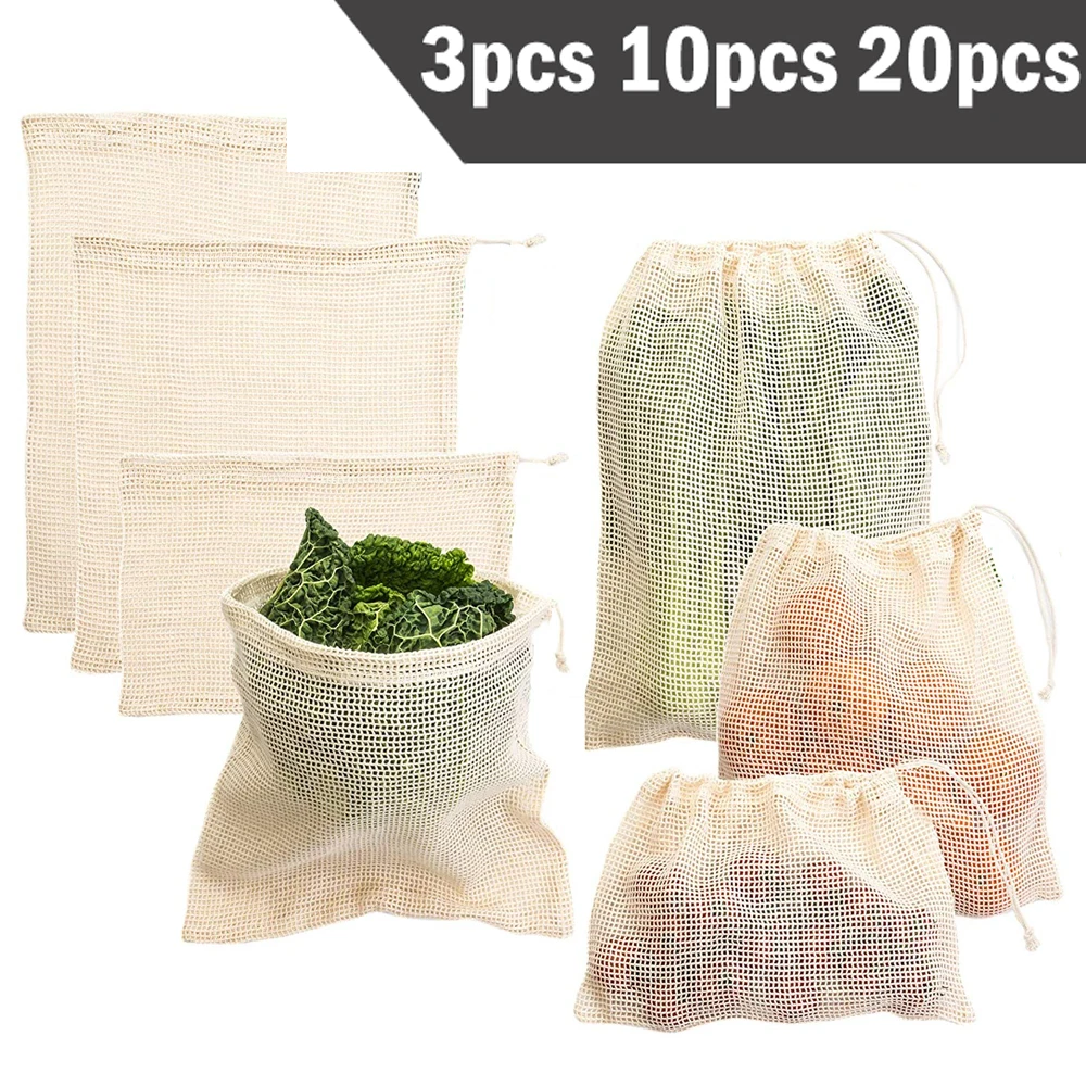 3 6 10pcs Reusable Produce Bag - Produce Bag Reusable Mesh บทวิจารณ์และราคา