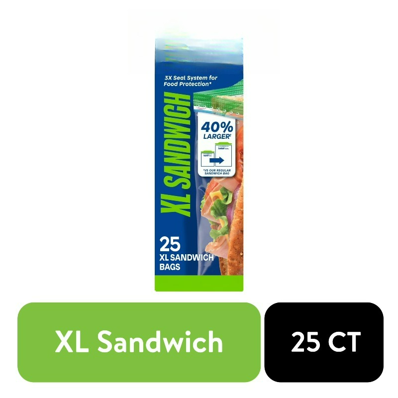 (3 pack) Brand XL Sandwich Bag - Food Storage Xl บทวิจารณ์และราคา