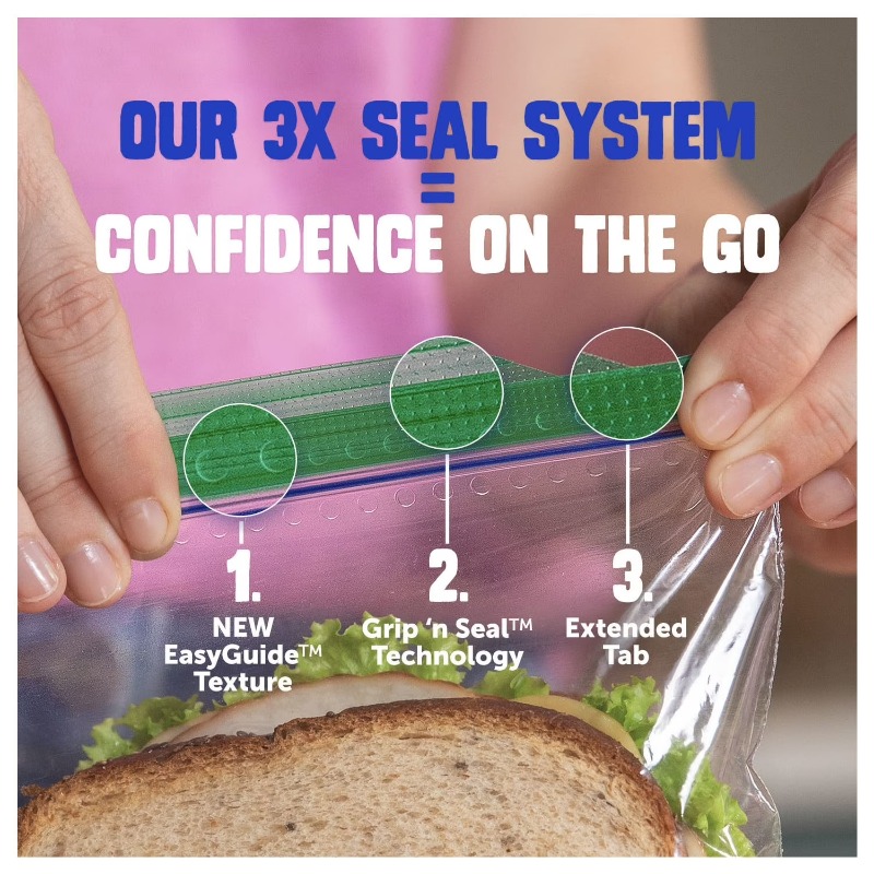 (3 pack) Brand XL Sandwich Bag - Food Storage Xl บทวิจารณ์และราคา